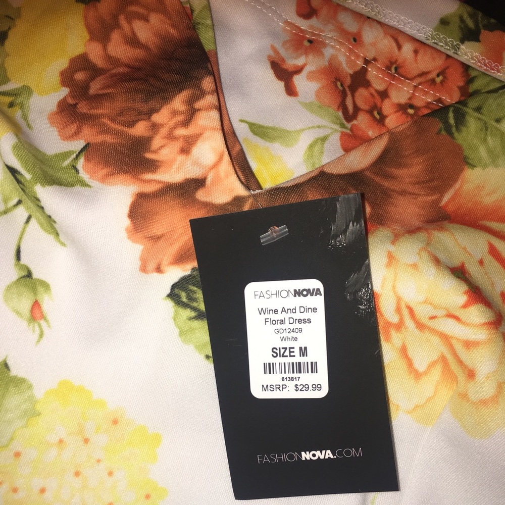 Wine & Dine White Floral Dress - Picture 5 of 6